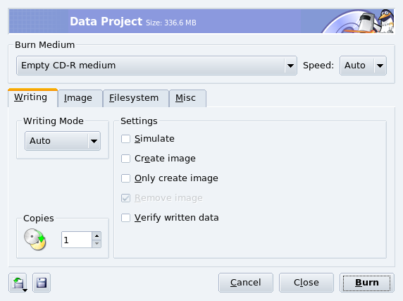 Setting Writing Parameters