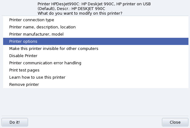 Modifying an Existing Printer